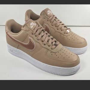 Nike Air Force 1 '07 Essential Hemp Metallic Rose Gold Sneakers Women's Size 9.5